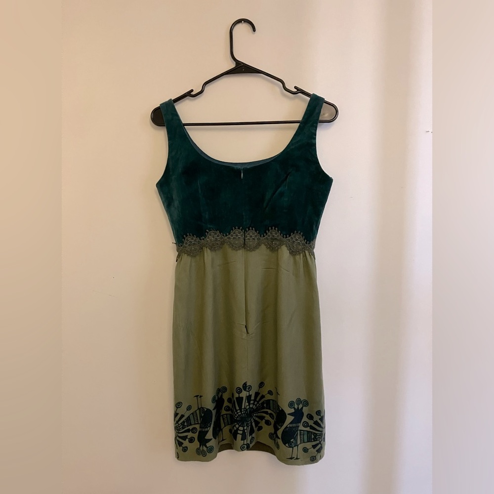 Anna Sui Green Velvet Dress - Picture 2 of 5